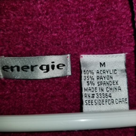 Energie NWT Chenille V-Neck Sweater Size M Juniors - Picture 5 of 8